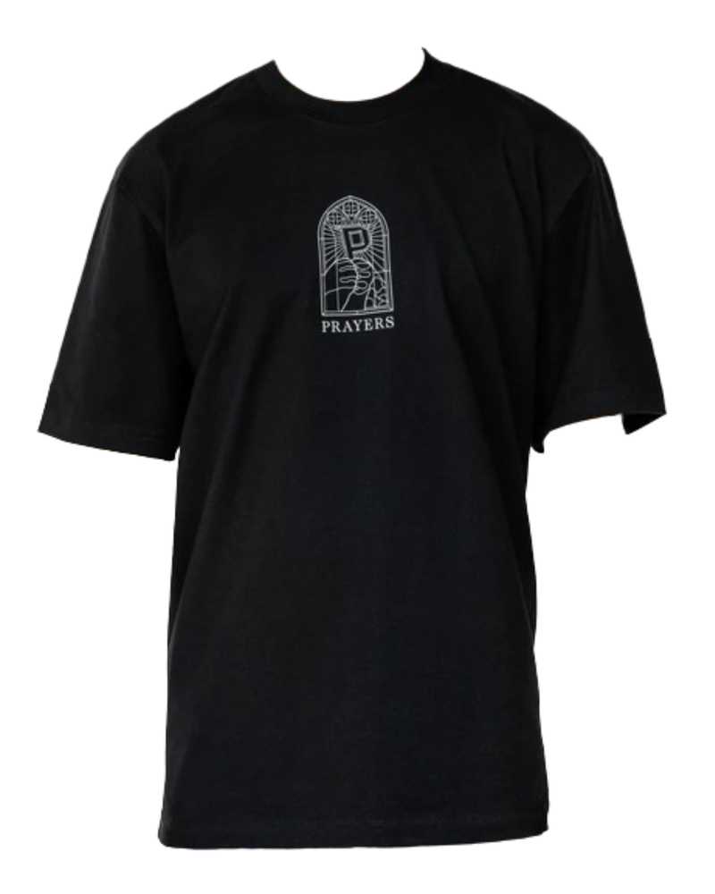 PLAYERA PRAYERS OVERSIZE VITRAL NEGRA