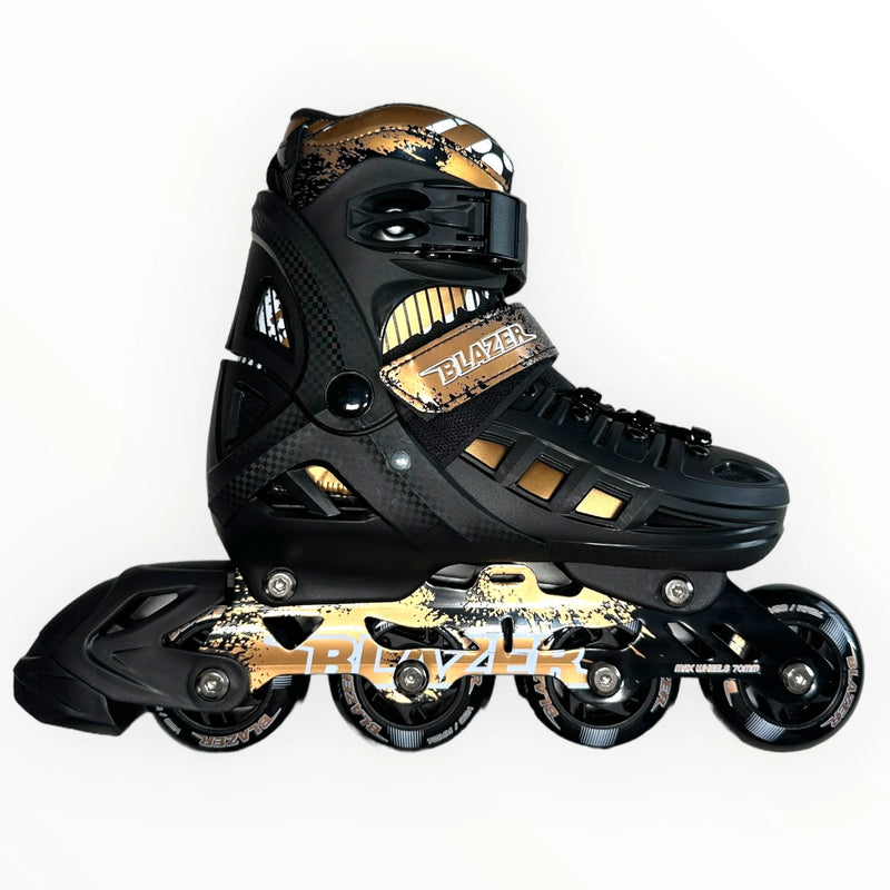 PATINES BLAZER 2 EN 1 AJUSTABLES DE TALLA NEGRO ORO