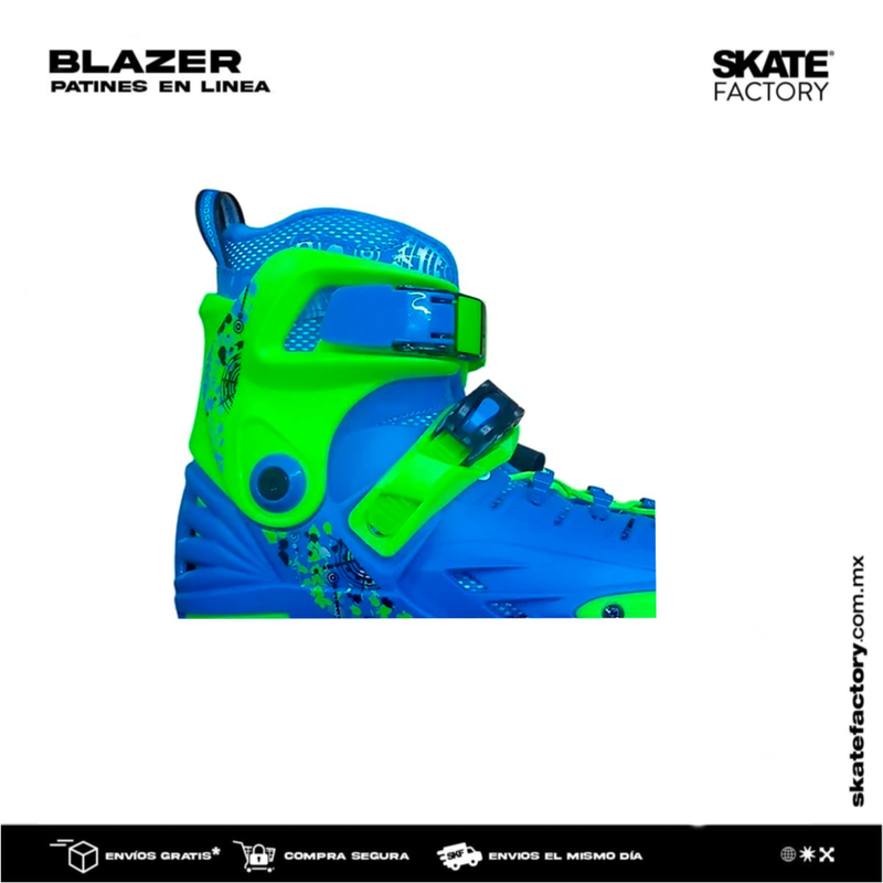 PATINES EN LINEA ROADSHOW COLOR AZUL CON VERDE