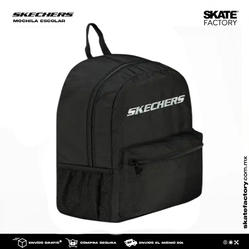 MOCHILA SKECHERS BASIC NEGRO – Skate Factory