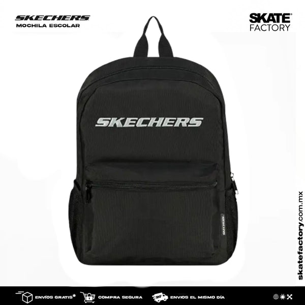 MOCHILA SKECHERS BASIC NEGRO – Skate Factory