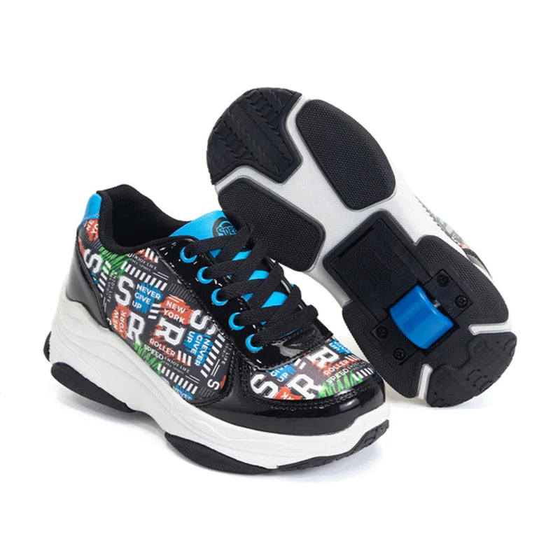 TENIS PATIN NIÑO SPEED ROLLER AZUL VARIOS