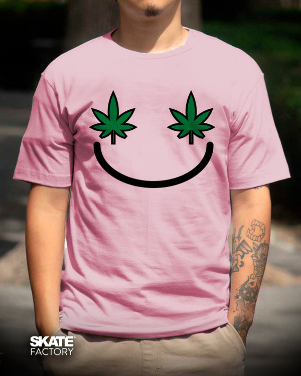 PLAYERA RIDER FUNNY WEED ROSA