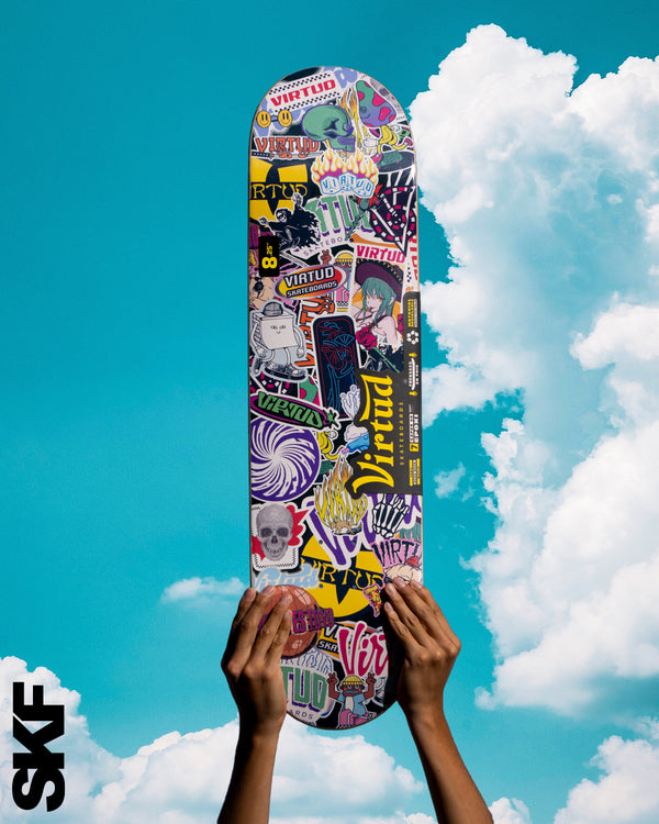 TABLA PARA SKATEBOARD VIRTUD STICKERS