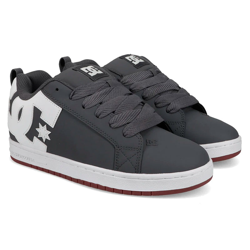 TENIS DC SHOES COURT GRAFFIK GRIS BLANCO