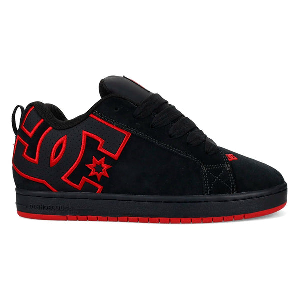 TENIS DC SHOES COURT GRAFFIK NEGRO ROJO