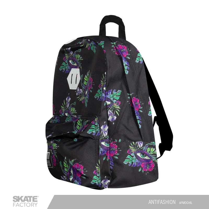 MOCHILA ESCOLAR ANTIFASHION OJO NGO MDO AZUL