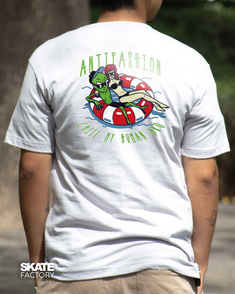 PLAYERA MANGA CORTA ANTIFASHION BCO ROJO
