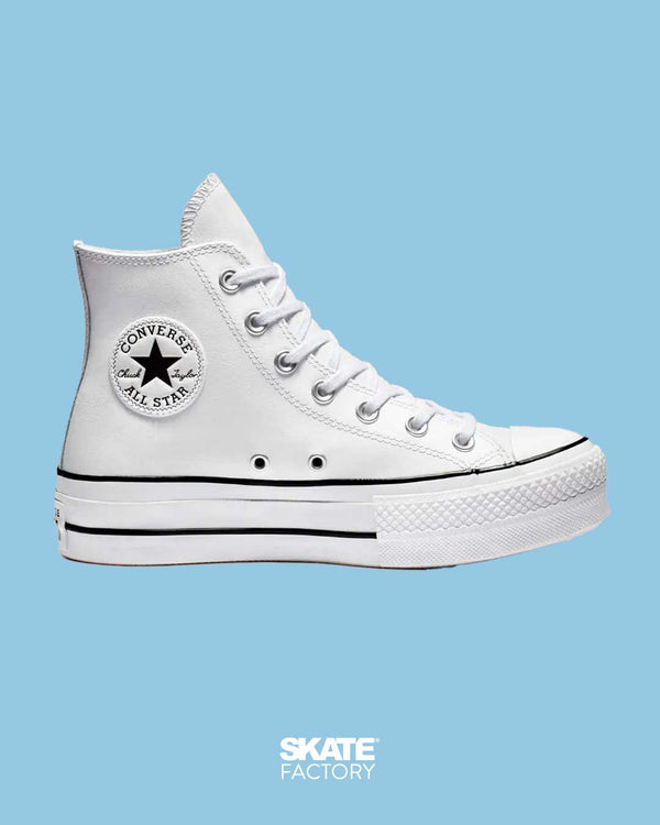 CONVERSE BOTA PLATAFORMA HI BLANCO PIEL