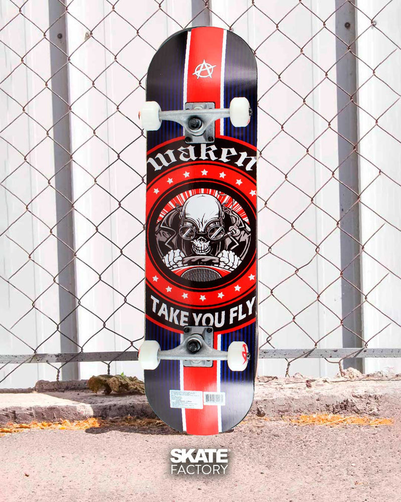 PATINETA COMPLETA AWAKEN CRANEO AZUL ROJO