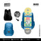 MOCHILA ANTIFASHION AZUL CON BROCHES PARA SKATE EN EL EXTERIOR