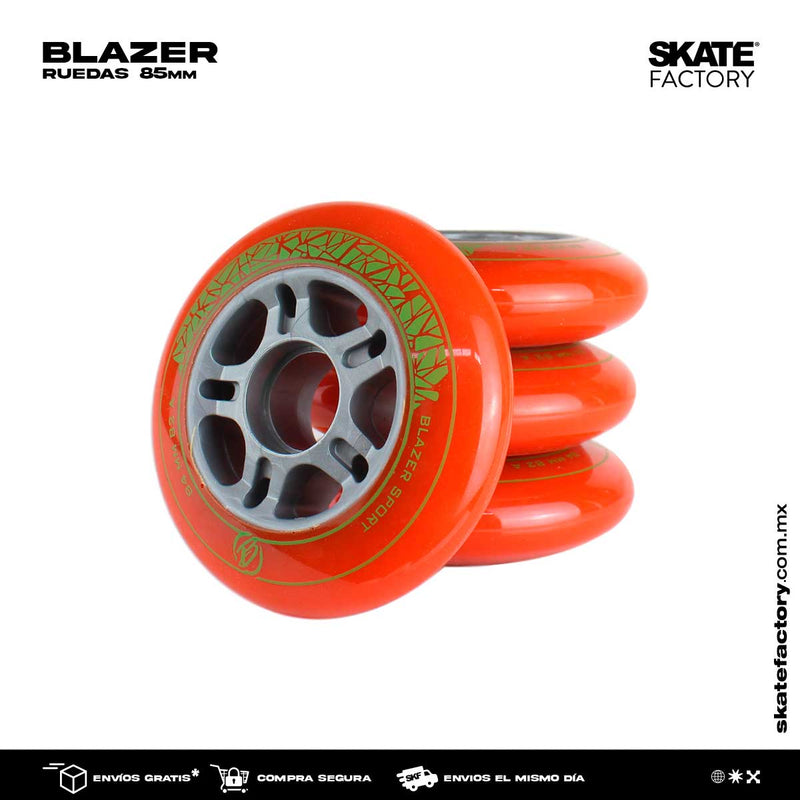 RUEDAS BLAZER COLOR NARANJA 84 MM