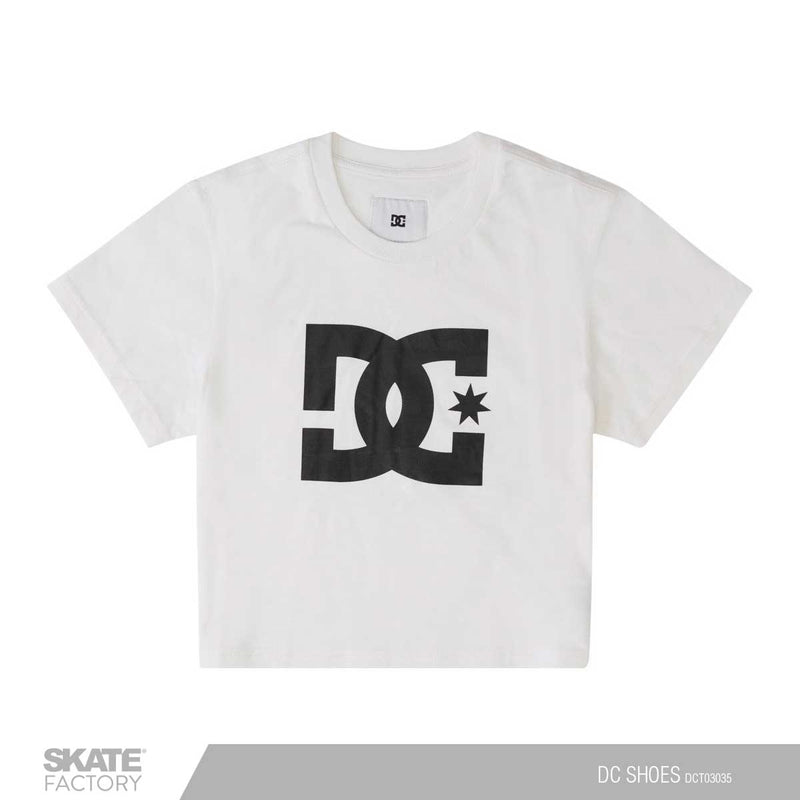 PLAYERA CROP DC SHOES DAMA BCO