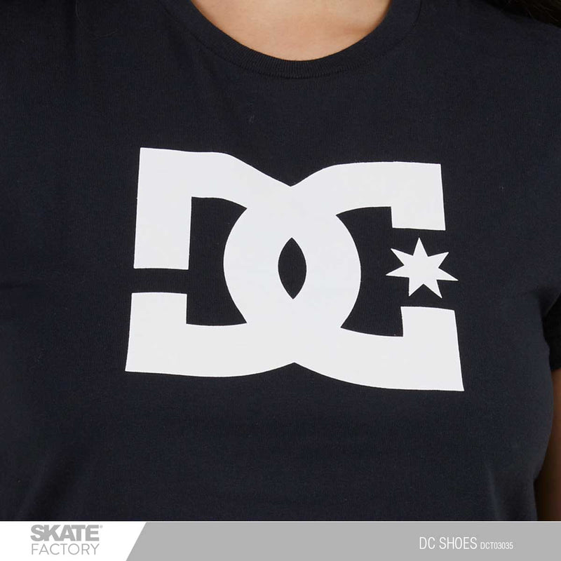 CAMISETA CROP DC SHOES DAMA NGRO