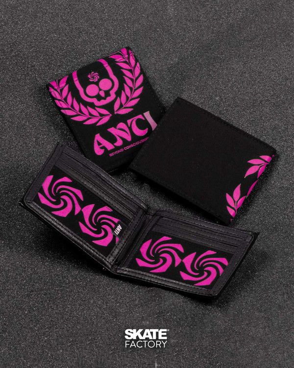CARTERA PARA HOMBRE ANTIFASHION NEGRO ROSA
