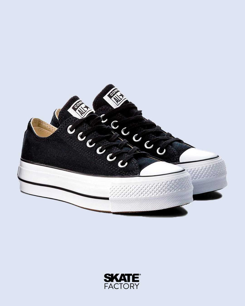 CONVERSE PLATAFORMA NEGRO TEXTIL PARA DAMA