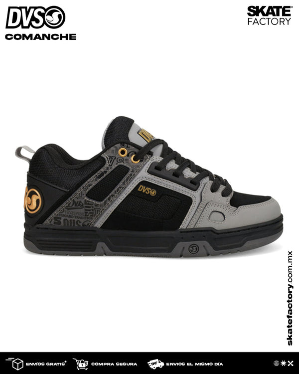 DVS TENIS CABALLERO COMANCHE GRIS NEGRO AMARILLO