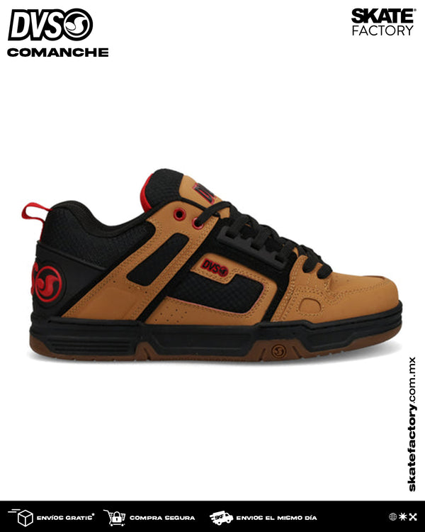 DVS TENIS CABALLERO COMANCHE MOSTAZA NEGRO ROJO