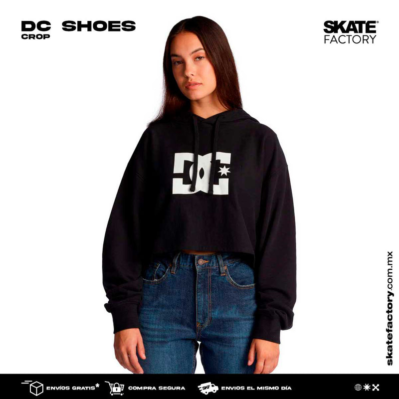 SUDADERA CROP DC SHOES DAMA NGRO