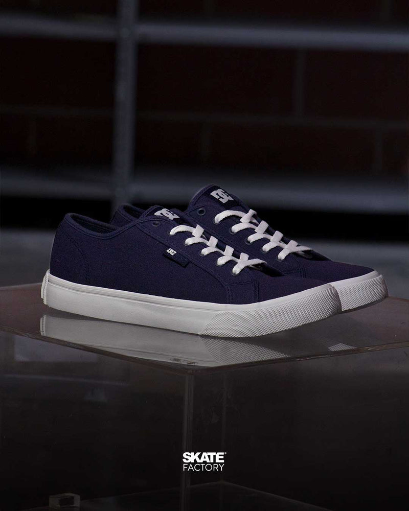 TENIS DC SHOES MANUAL CABALLERO MARINO BCO