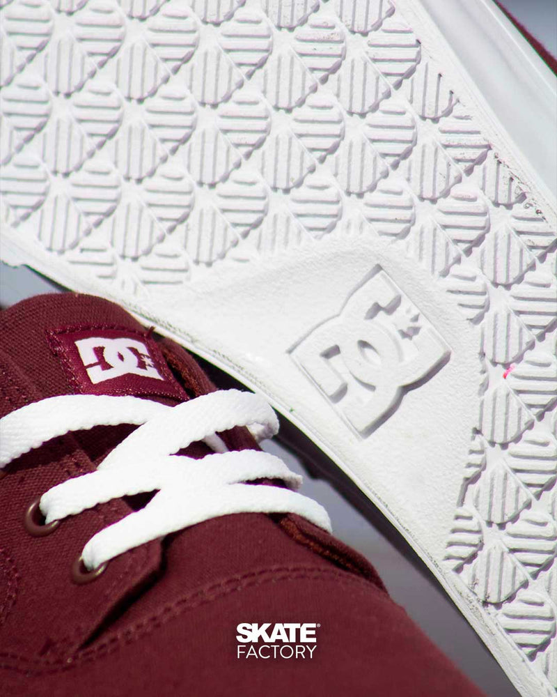 DC SHOES FLASH 3 TENIS CABALLERO VINO BCO