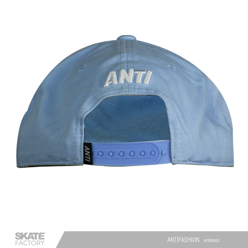 GORRA PLANA SNAPBACK PARA HOMBRE ANTIFASHION JUST DRUGS AZUL