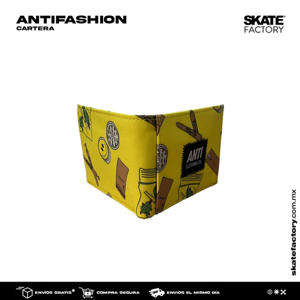 CARTERA ANTIFASHION LOGO ANTIFASHION HAPPY HOUR AMARILLO VARIOS