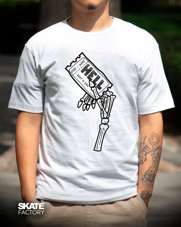PLAYERA RIDER HELL CANDY BLANCO