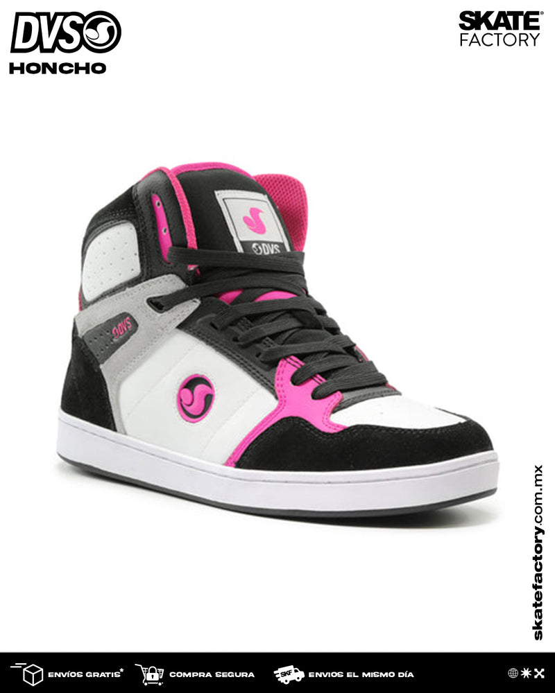 DVS TENIS DAMA HONCHO BLANCO NEGRO ROSA