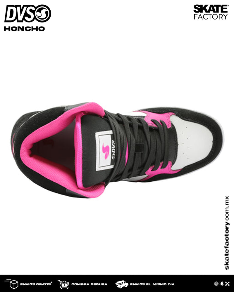 DVS TENIS DAMA HONCHO BLANCO NEGRO ROSA