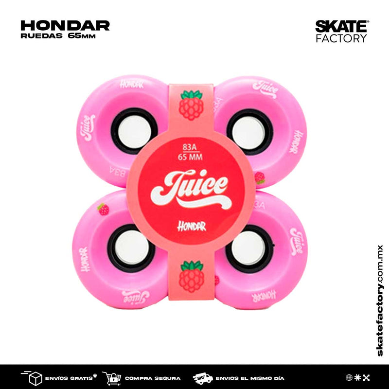 RUEDA PARA LONGBOARD FREERIDE HONDAR JUICE RASPBERRY 65MM