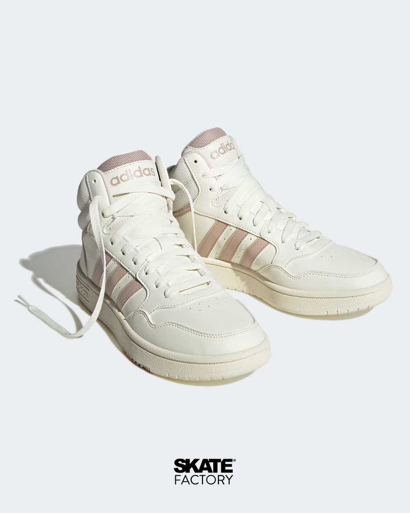 TENIS ADIDAS MUJER HOOPS 3.0 MID CLASSIC EN COLOR BEIGE