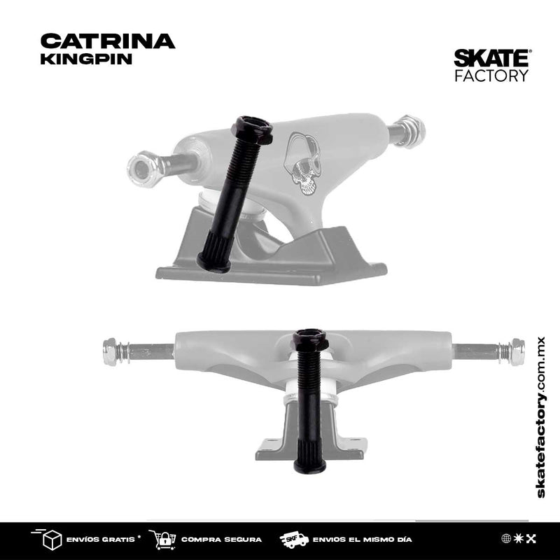 TORNILLOS KINGPIN PARA TRUCK DE SKATEBOARD NEGRO