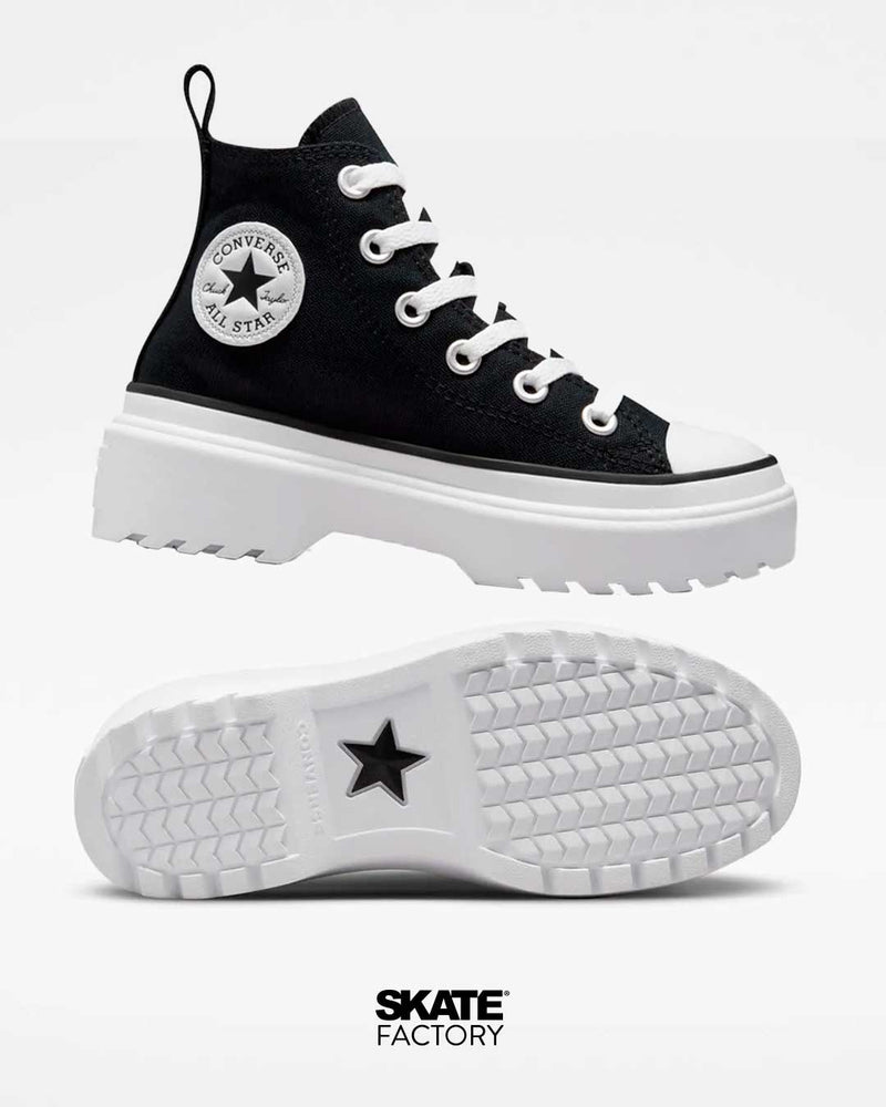 CONVERSE PLATAFORMA NEGROS PARA MUJER LUGGED LIFT TEXTIL