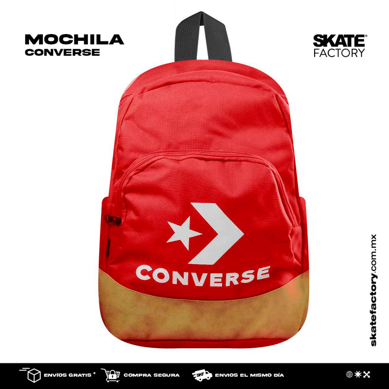 MOCHILA ESCOLAR PARA UNISEX MARCA CONVERSE COLOR VINO