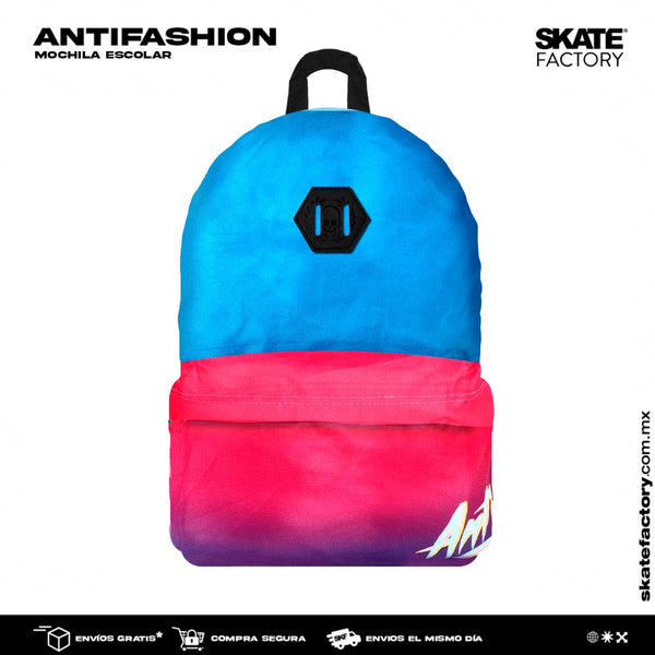 MOCHILA ANTIFASHION ANTI SUMMER AZUL ROJO