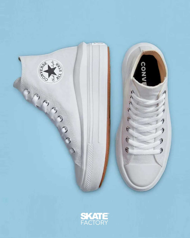 CONVERSE PLATAFORMA BLANCOS PARA MUJER MOVE TEXTIL