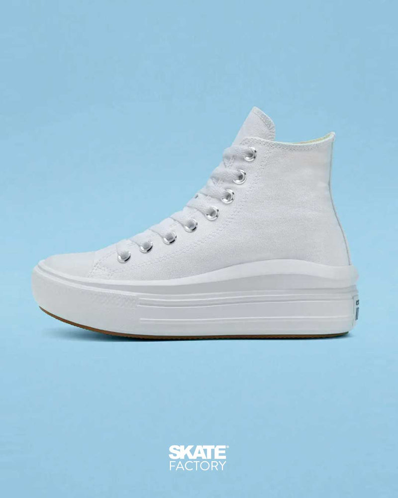 CONVERSE PLATAFORMA BLANCOS PARA MUJER MOVE TEXTIL