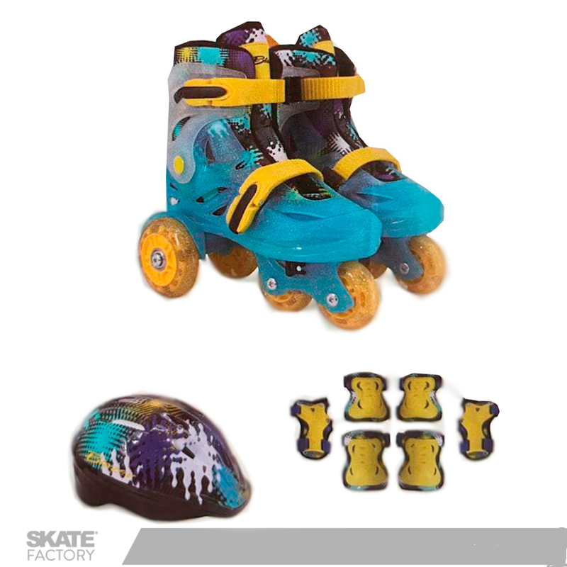 PATIN ENTRENADOR PARA NIÑO BLAZER INCLUYE PROTECCIONES AZUL