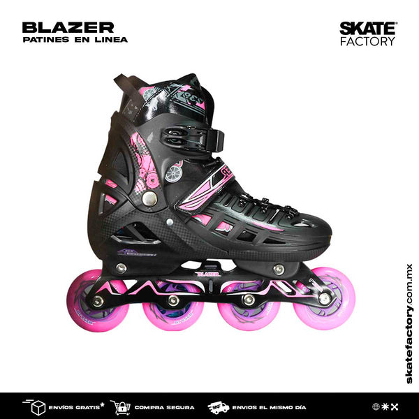 PATINES EN LINEA BLAZER TALLA AJUSTABLE NEGRO FUCSIA