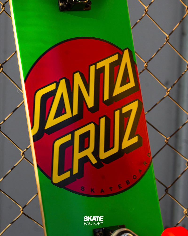 PATINETA COMPLETA LOGO SANTA CRUZ VERDE ROJO 8"