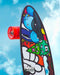 PENNYBOARD BLAZER CON GRAFICO Y RUEDAS CON LUCES ROJO BCO