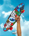 PENNYBOARD BLAZER CON GRAFICO Y RUEDAS CON LUCES ROJO BCO