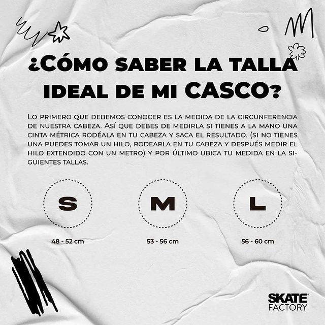 Conoce la talla ideal para casco para skate patines o bicicleta skf 