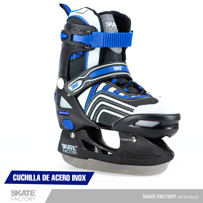 SKATE FACTORY 3 EN 1 PATINES AJUSTABLES NIÑO AZUL