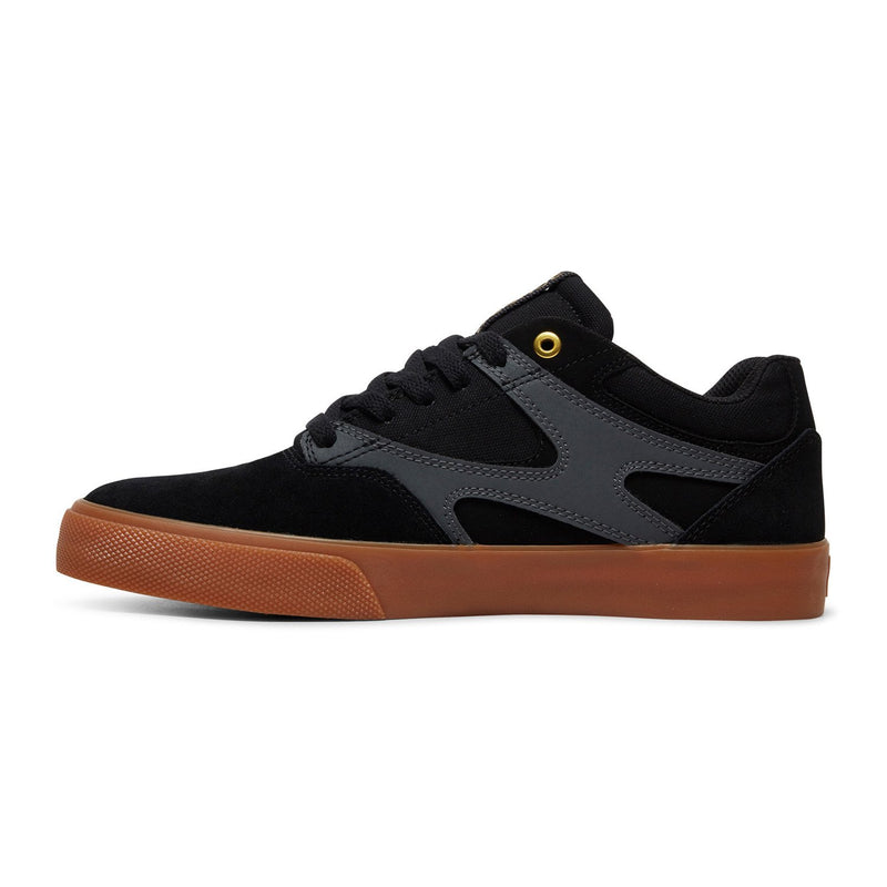 TENIS DC SHOES KALIS VULC NEGRO CON SUELA CAFE