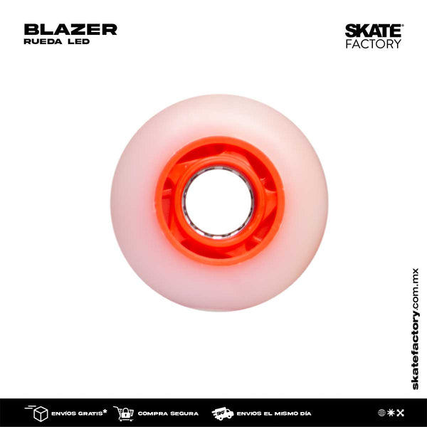 RUEDAS PARA PATINES BLAZER ROJO 64MM LUZ LED