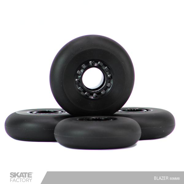 RUEDAS PARA PATINES 80 MM  COLOR NEGRO BLAZER