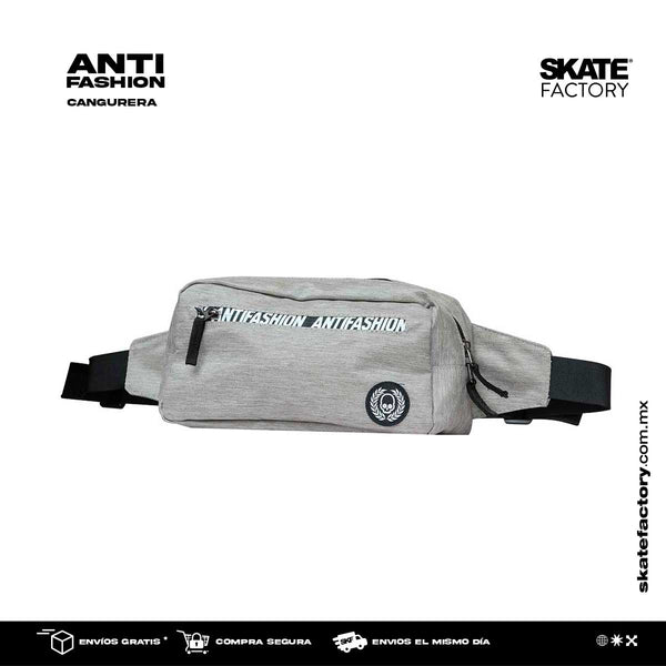 CANGURERA ANTIFASHION UNISEX GRIS LOGO