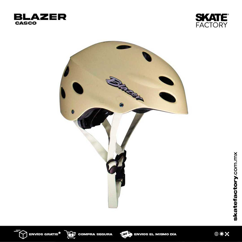 Patinar seguro es lo mejor que puedes hacer antes de ponerte los patines. No importa si patinas freeskate, en línea, agresivo o quads, protegete de cualquier golpe con este  Casco marca Blazer color tornasol con ajuste craneal, almohadillas internas y 2 capas de protección ajustable que hacen un casco ligero. Ideal para practicar skate de manera segura. Completa tu aprendizaje llena de confianza con tu casco. Encuéntralos en tu skate shop, Skate factory ®.